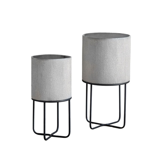 Set of 2 Eda Metal Planters