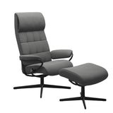 Stressless London Leather Chair with Footstool & Headrest Stressless London Leather Chair with Footstool & Headrest
