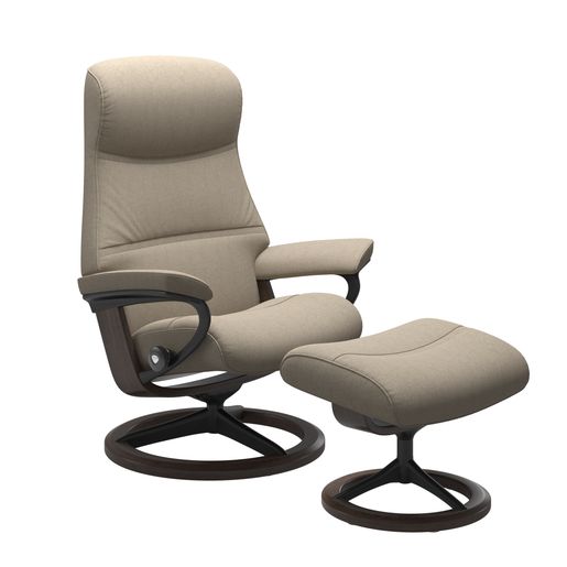 Stressless PHILIP Leather Recliner Chair and Footstool (M)