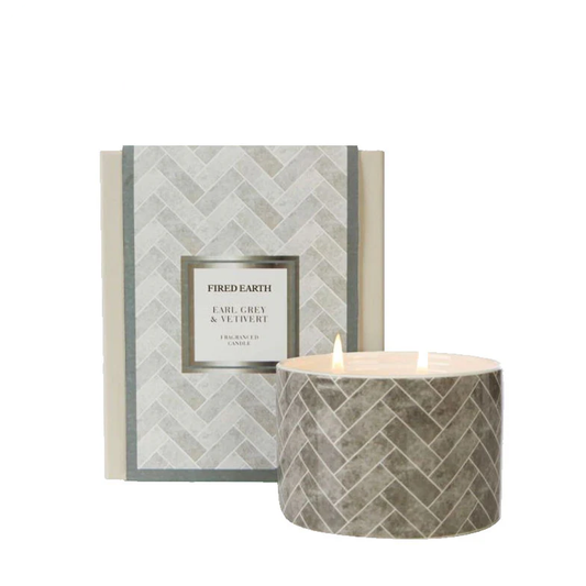 Fired Earth | Earl Grey & Vertivert Large Candle