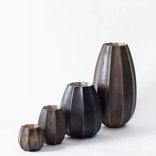 Metallic Glass Medium Vase