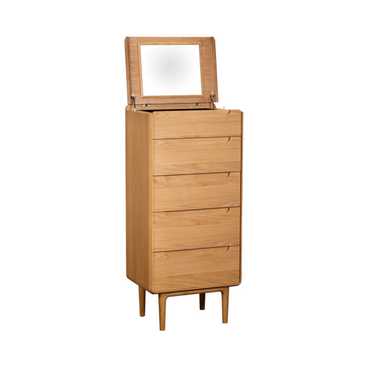 G Plan Winchester 5 Drawer Tall Chest with Mirror