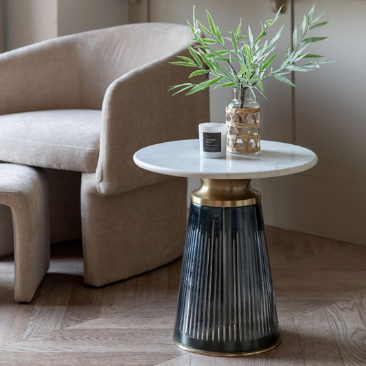 Gallery Direct Seville Blue Side Table