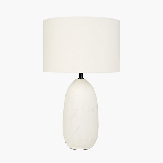 Erika Textured Ceramic Table Lamp | White
