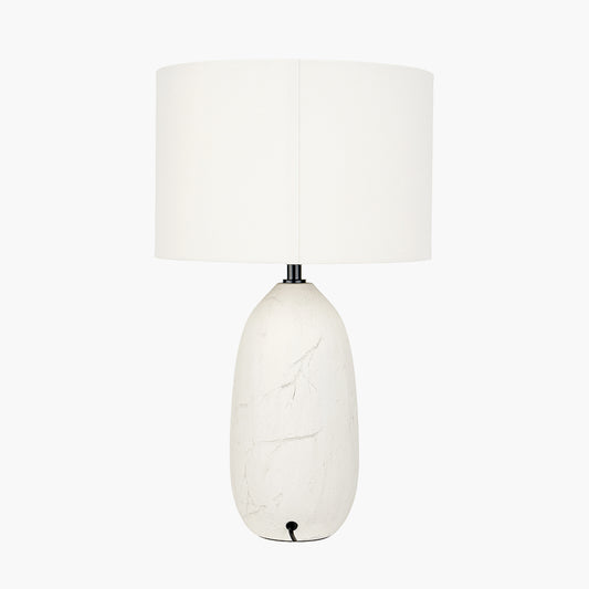 Erika Textured Ceramic Table Lamp | White