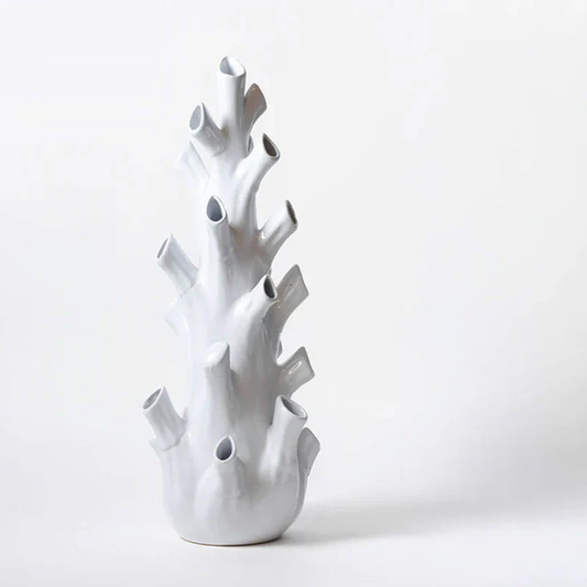 Floral Fantasies Giant White Tulipiere Vase