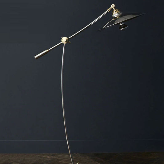 Brass & Steel Adjustable Floor Lamp