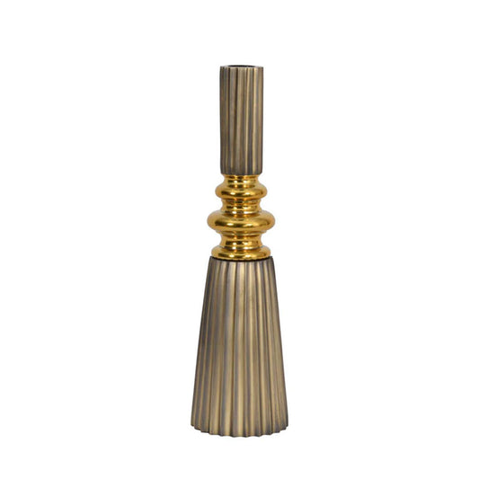 Brass Large Candle Holder in Bronze