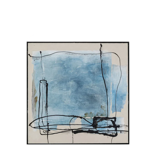 Framed Picture Dust Blue