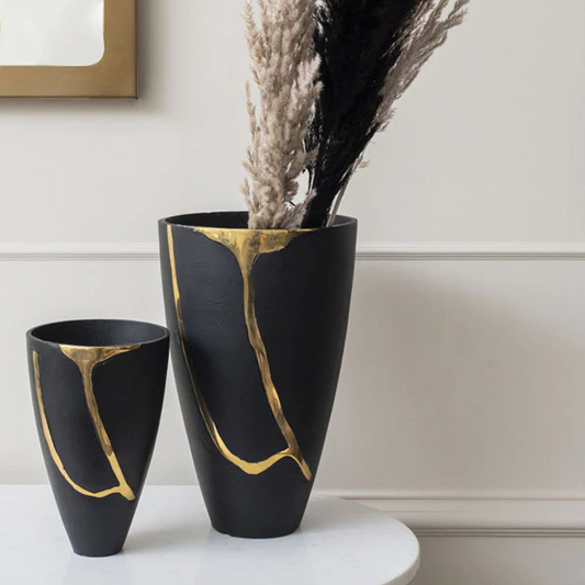 Gold Split Vase Large