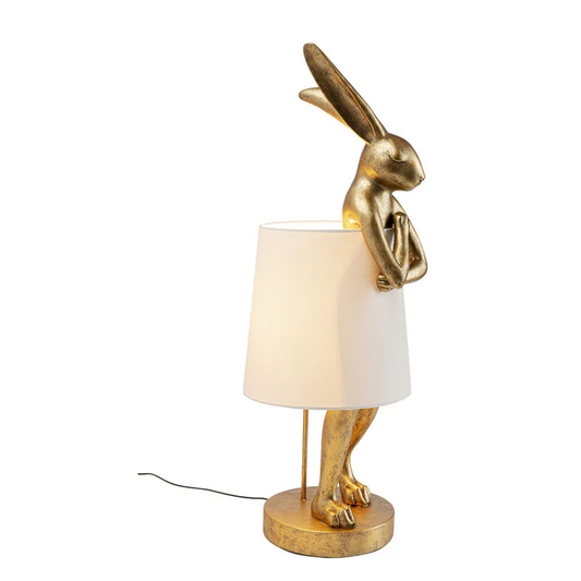 Gold/White Animal Rabbit Lamp 88cm