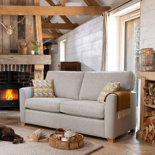 IN STOCK | Alstons Reuben 2 Seater Sofa Bed | Natural