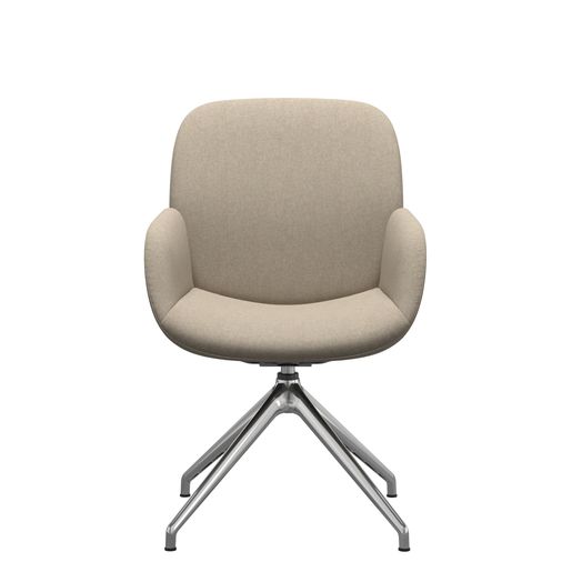 Stressless BAY Low Fabric Dining Swivel Chair with Arms and D350 Leg