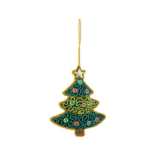 Christmas Tree Embroidered Decoration
