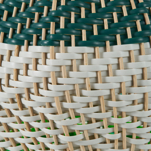 Brera Rattan Small Lamp | Emerald