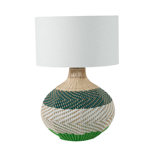 Brera Rattan Large Table Lamp | Emerald