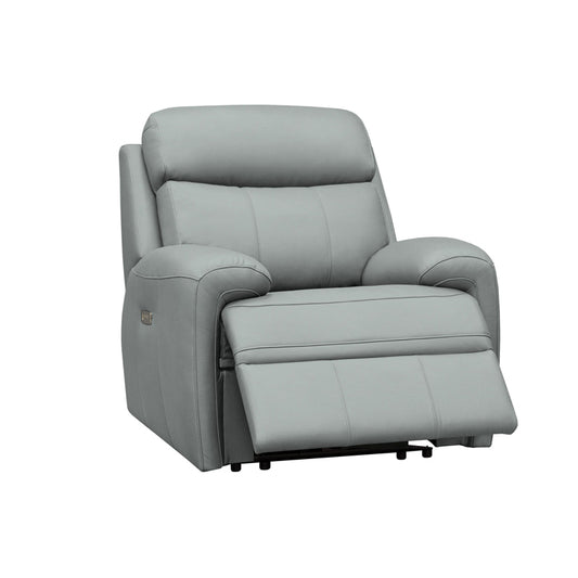 Gray recliner chair on a white background