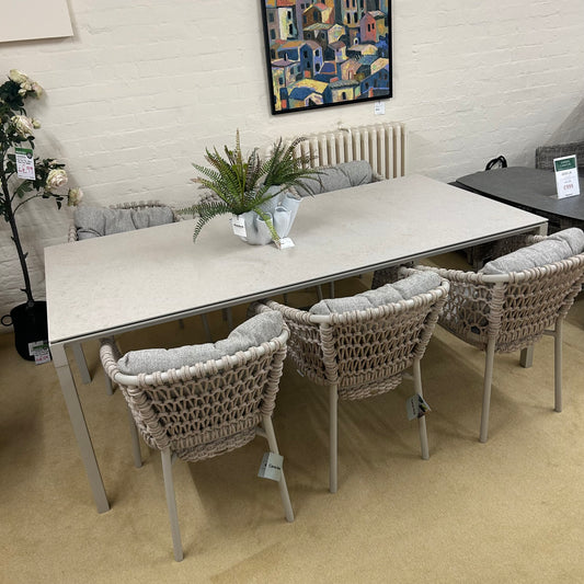 Cane Line Pure Table & 6 Chairs