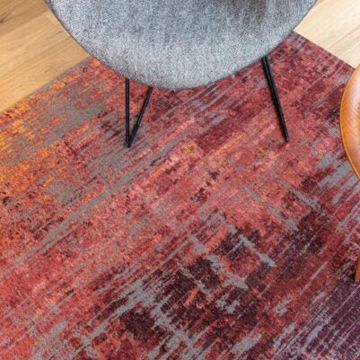 Louis De Poortere | Atlantic Streaks Rug | Nassau Red