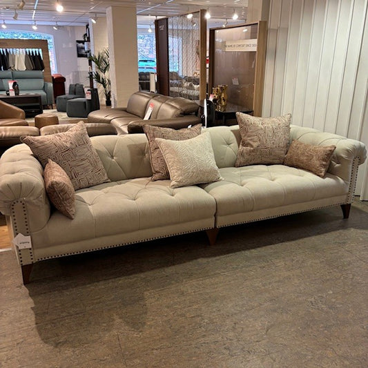 Alexander and James LUISA 4 Seater Sofa and Leather Snuggler