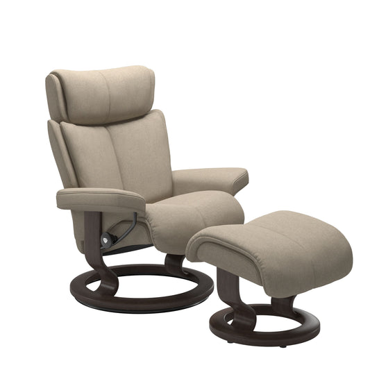 Stressless MAGIC Leather Recliner Chair and Footstool (M)