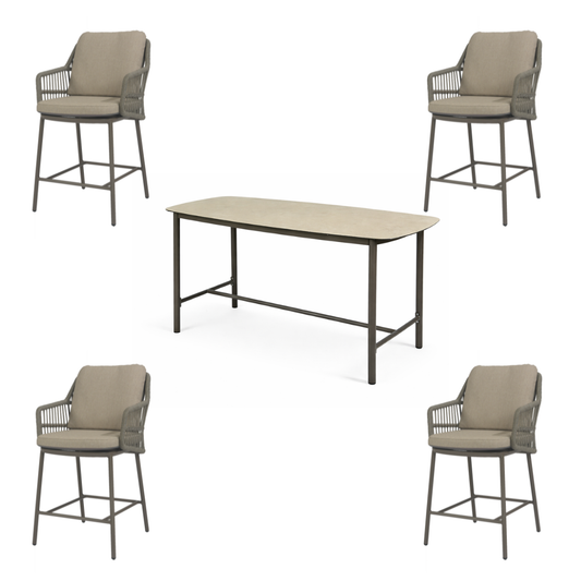 Manolo Table & Alicante Chairs High Dining Set