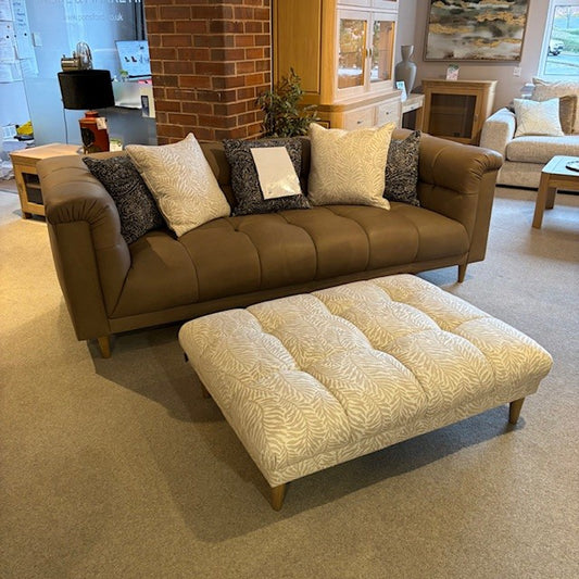 Alexander and James MARGOT 3 Seater Leather Sofa, Chair and Footstool