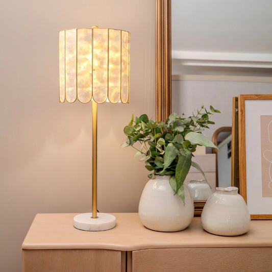 Mother of Pearl Buffet Lamp