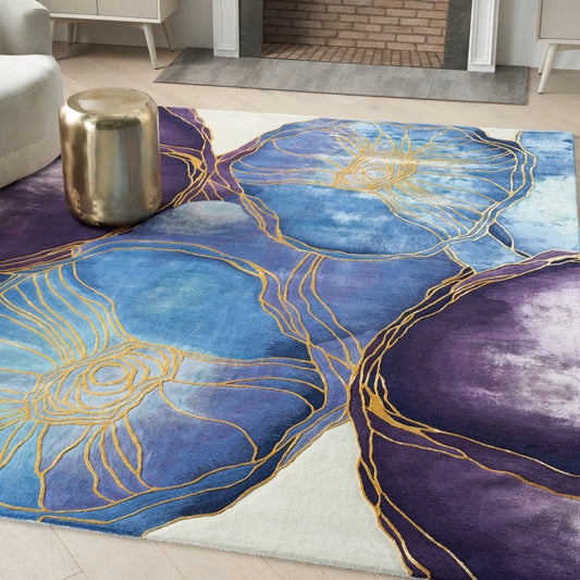 Nourison | Prismatic Rug | PRS32 Blue/Gold