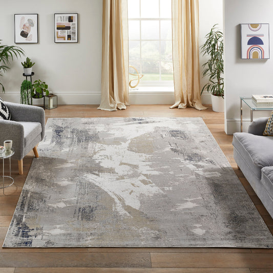Concept Looms | Skyline Rug | Ivory/Navy SK103