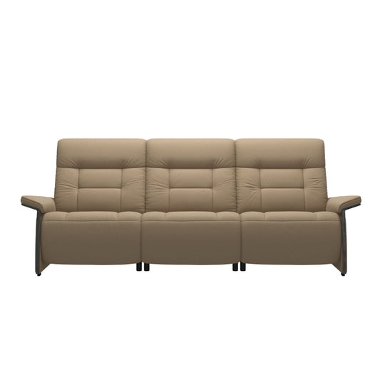 In-Stock Stressless Mary Wood 3-Seater Sofa Leather with Power