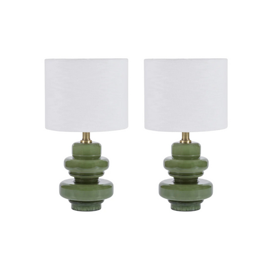 Green Safio Lamp Set of 2