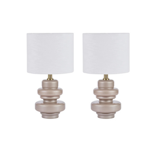 Mocha Safio Lamp Set of 2