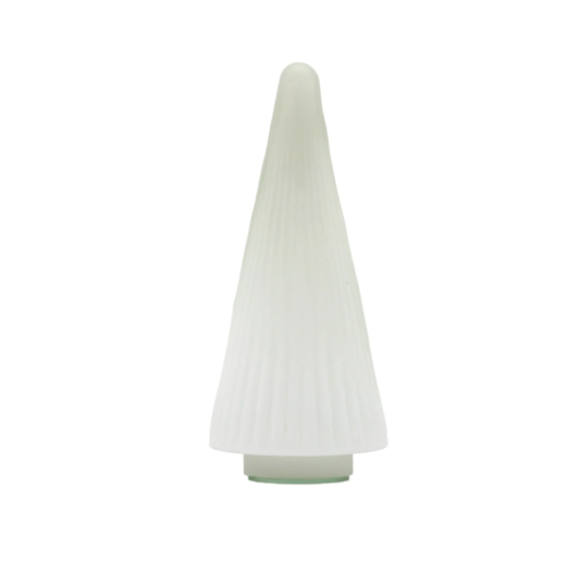 Small Ribbed White Frost Glass Tree
