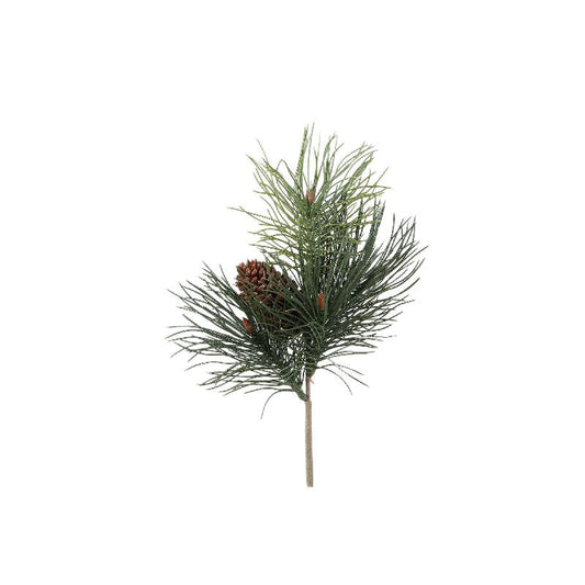Green Long Needle Pine with Pinecones Branch