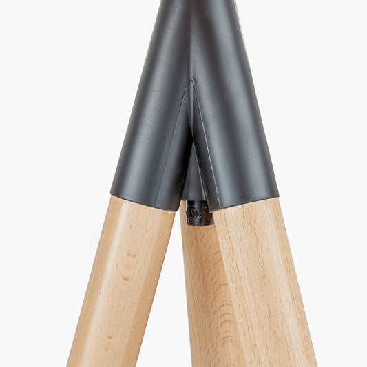 Slatted Natural Wood Table Lamp