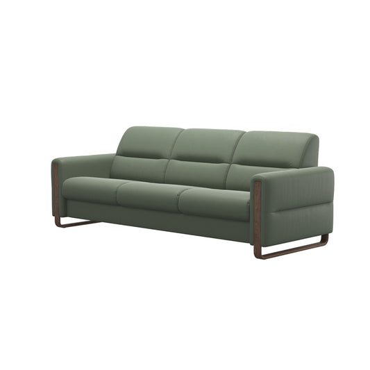 Stressless Fiona 3 Seater Wood Leather Sofa