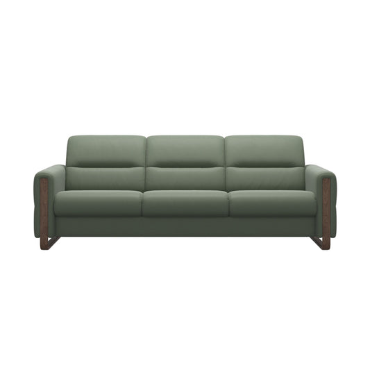 Stressless Fiona 3 Seater Wood Leather Sofa