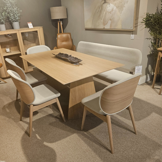 Pillar Table, Chairs & Bench