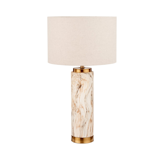 Carrara Natural Stone Effect Table Lamp