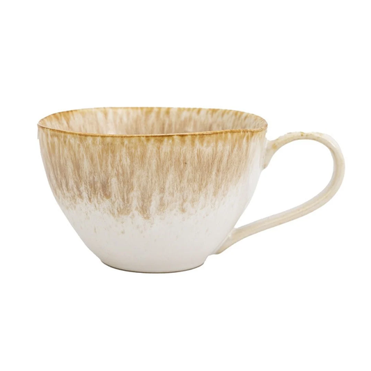 Gallery Direct Reactive Organic Mugs - Set of 4 Camel