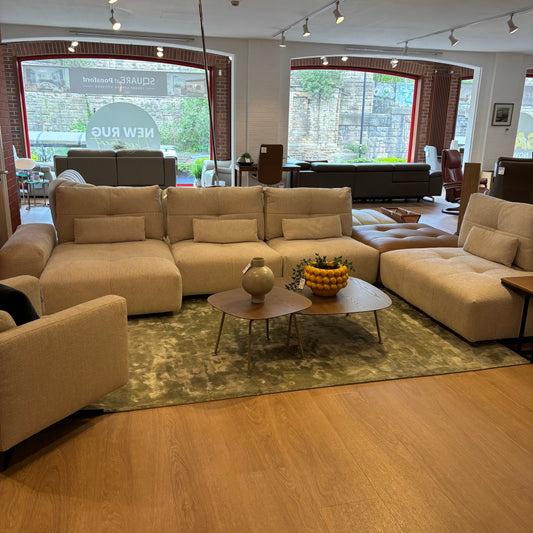 ARIA Corner Sofa with Power Backrest, Cushions and Table
