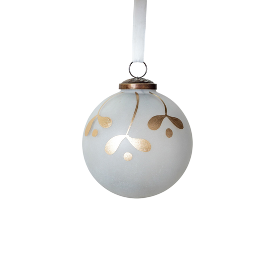 Mistel White Gold Baubles - Set of 4