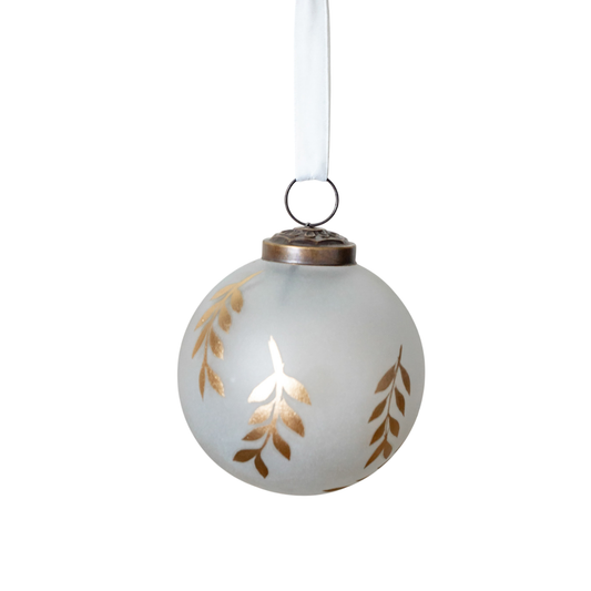 Mistel White Gold Baubles - Set of 4