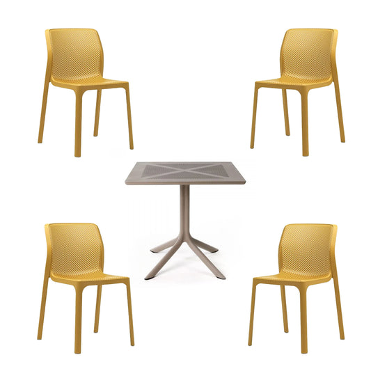 Nardi CLIP Table and 4 BIT Chairs