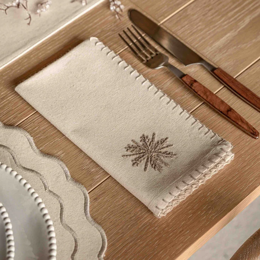 Gallery Direct Deco Luxe Snowflake Napkin