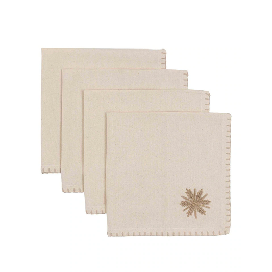 Gallery Direct Deco Luxe Snowflake Napkin