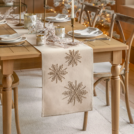 Gallery Direct Deco Luxe Snowflake Table Runner