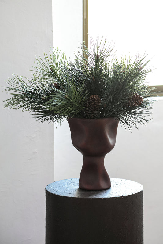 Green Long Needle Pine with Pinecones Branch