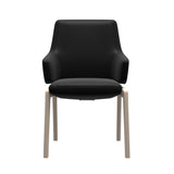 Stressless Vanilla Leather Low Back Chair with Arms Stressless Vanilla Leather Low Back Chair with Arms